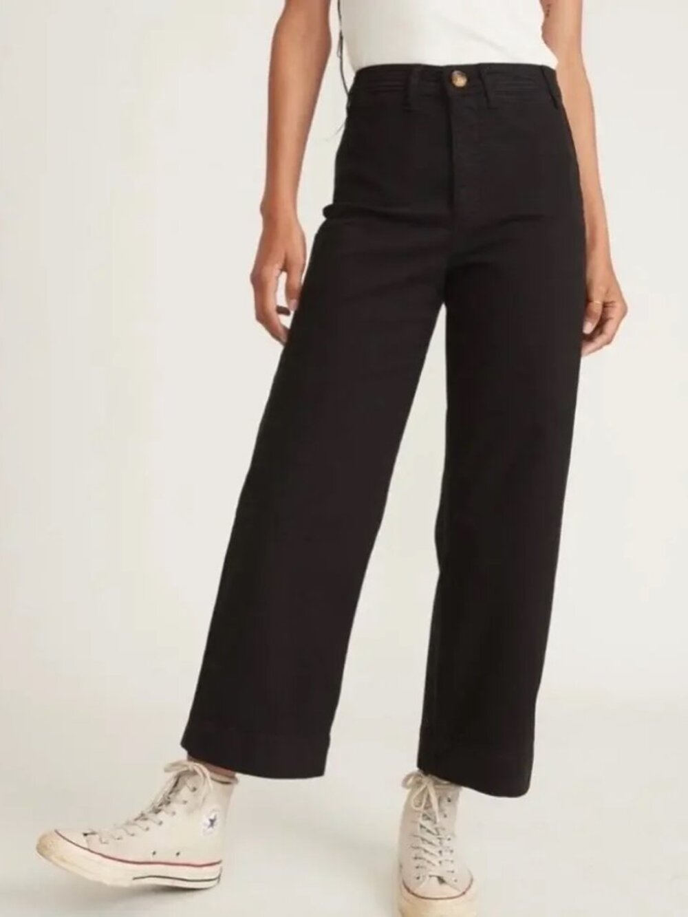 Marine Layer Bridget Wide Leg Crop in Faded Black Size 4